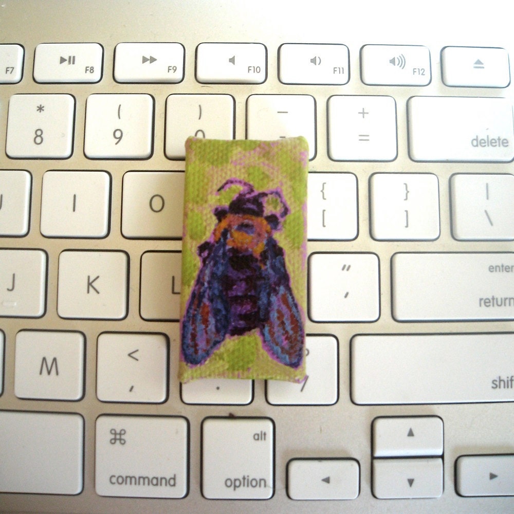 Bumble Bee, Tiny Original Painting