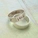 Hand Stamped Ring - Sterling Silver 6mm Band - Anniversary Ring - RING OF LOVE