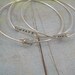 Hand Stamped Bangle Bracelets - Personalized Bracelets - Set of Three Name Tag Bangle Bracelets