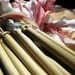 Naturally Dyed Silk Ribbons Streamer Stick