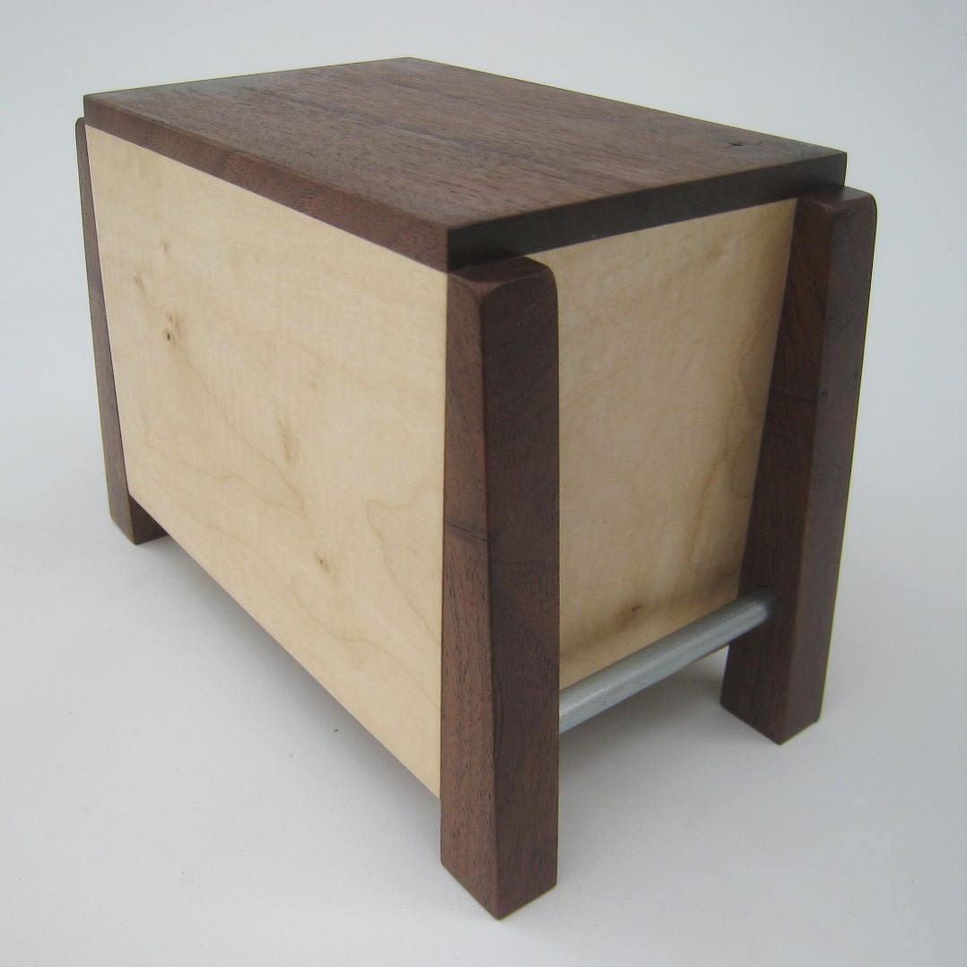Modern Cremation Urn - Quietly and Pensively Made - Solid Hardwoods - Ships in 3 weeks - by Studio 1212 Furniture