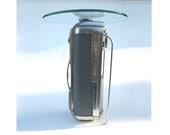 Atomic Table - Mid Century Modern Side Table  - Electrolux & Glass Eames Era Table