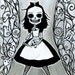 Alice in Wonderland Falling in the rabbit hole 8x10 art print
