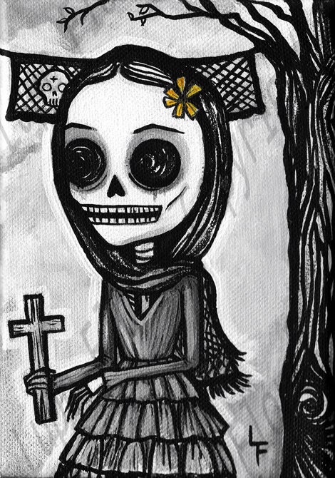 After Life Print Set Day of the Dead sugar skull 5x7 DEAL