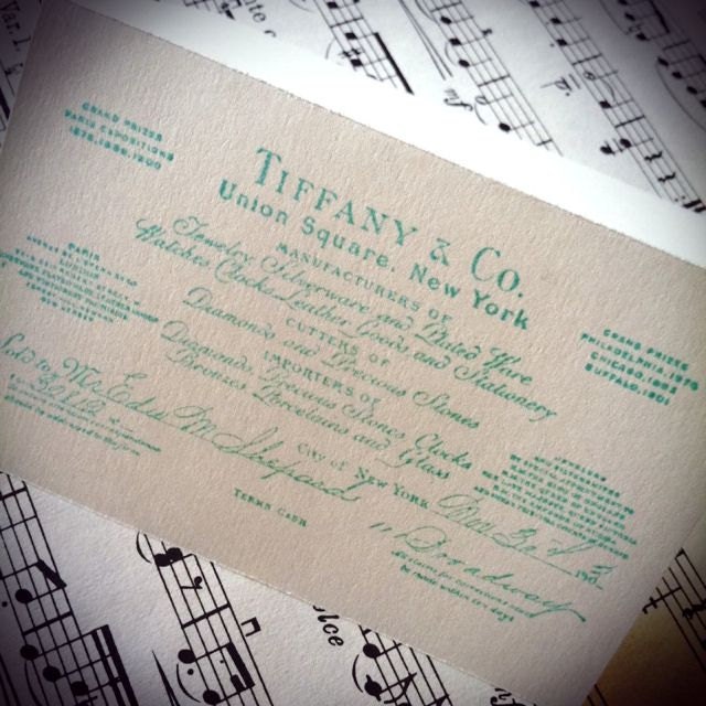 Tiffany and Co. Note Cards - A Set of 4