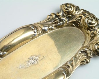 SHEIBLER Sterling Silver Pin Tray: Nouveau Vermeil