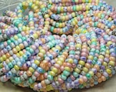 6/0 TIE DYE Terra Colorfast Mix Czech Glass Seed Bead Strand (C305)