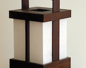 Japanese-style Shoji Lamp - Alder/Expresso Stain