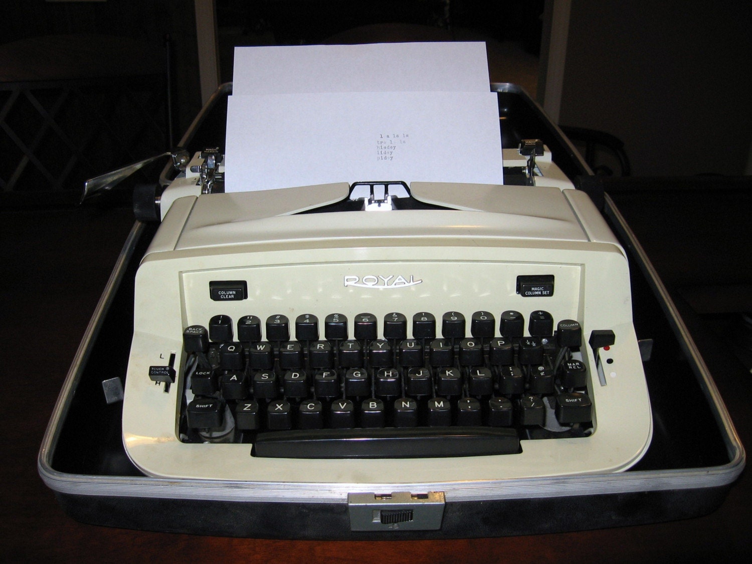 Jessica Fletcher - Vintage Royal portable typewriter with case
