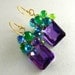 Colorful Amethyst, Peridot and Quartz Gemstone Lux Earrings
