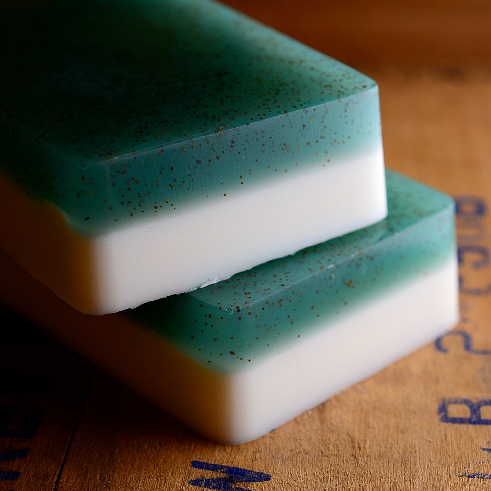 Cedar and Mint Soap with Shea Butter and Apricot Seed