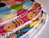 Lot of 5 Baby GIRL Bibs in Beautiful Designer Fabrics