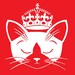 Keep Cats and Kitty On in Red 8 x 10 Art Print