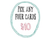 pick any four letterhappy cards value pack