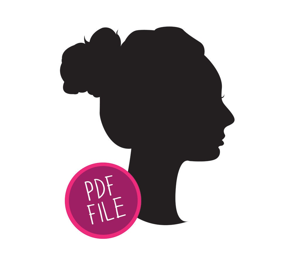 custom bust silhouette mother's day digital printable PDF file personalized portrait gift for mom dad modern home decor letterhappy etsy
