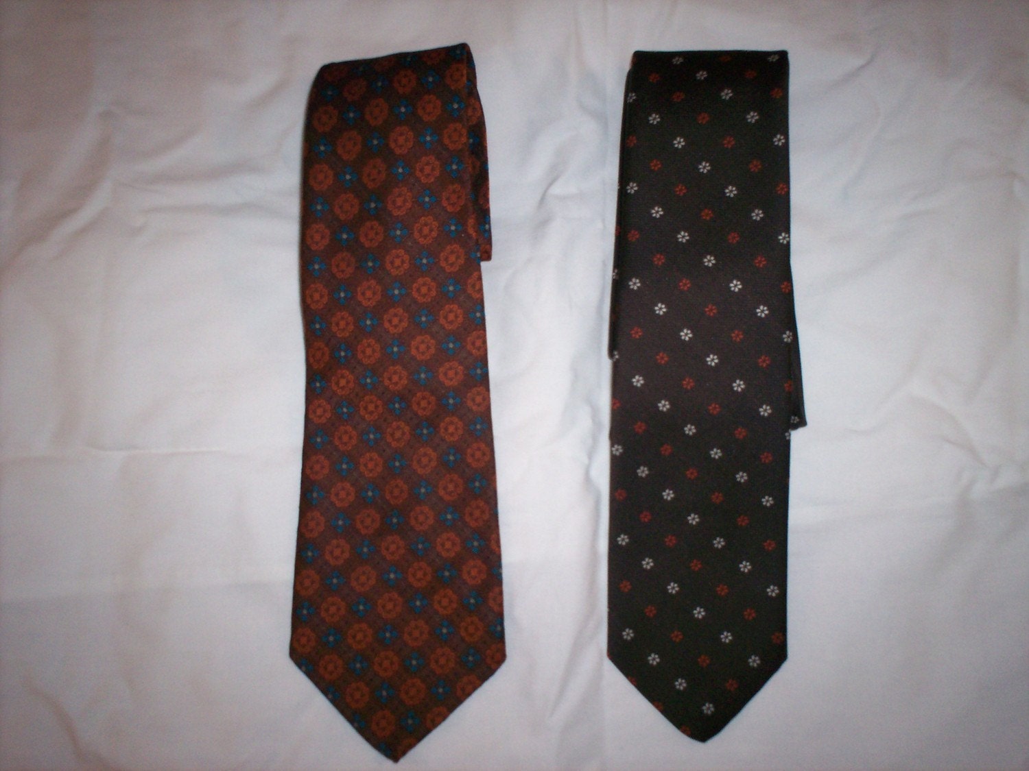 70s Ties, Neckties in Brown and Orange
