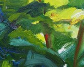 Clearing GICLEE ART PRINT 8 x 11 abstract landscape green aqua