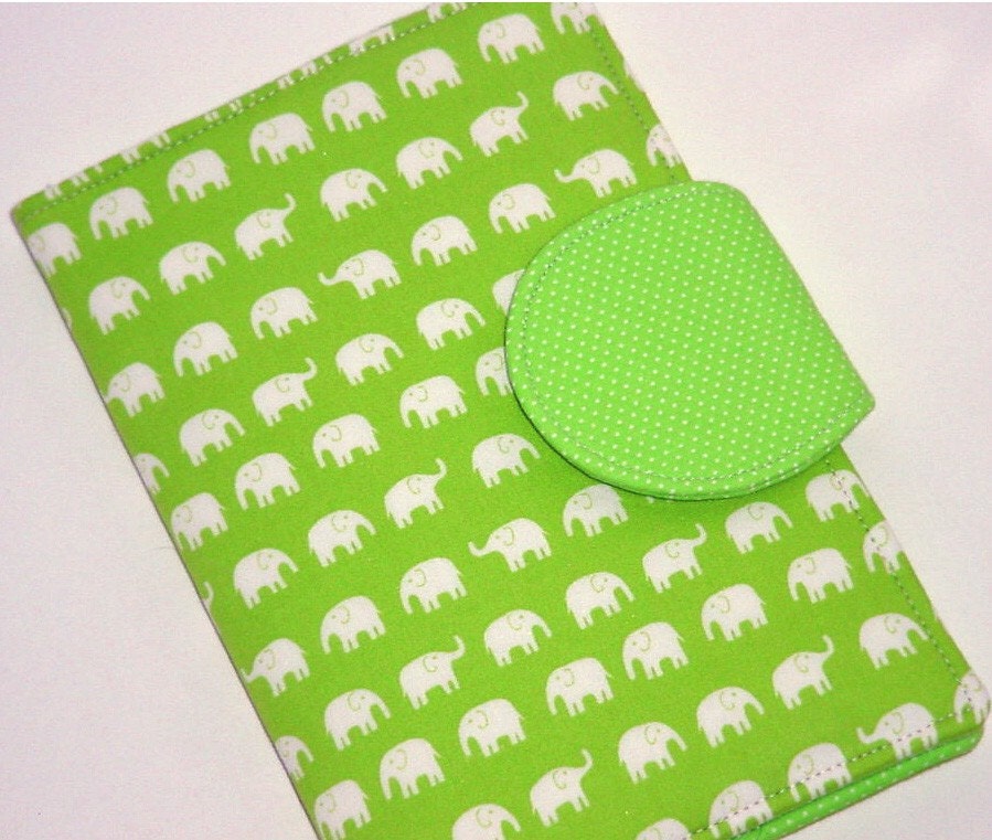 Kiwi Elephant Parade eReader Cover - Kindle Fire Cover, Nook Color Cover, Nook Tablet Cover, Kindle Touch Cover