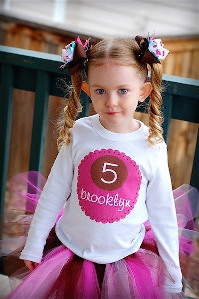 BIRTHDAY GIRL SHIRT Personalized, Long Sleeve Tee Shirt, Name & Age, All Sizes Up to 12