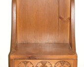 Wooden Folk art Chip Carved utility cabinet