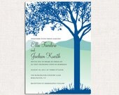 Tree On A Hill Wedding Invitations, Wedding Invites, Reception Invitations - Deposit to get started Il_170x135