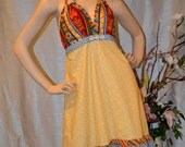 Hippie Patchwork Halter Dress