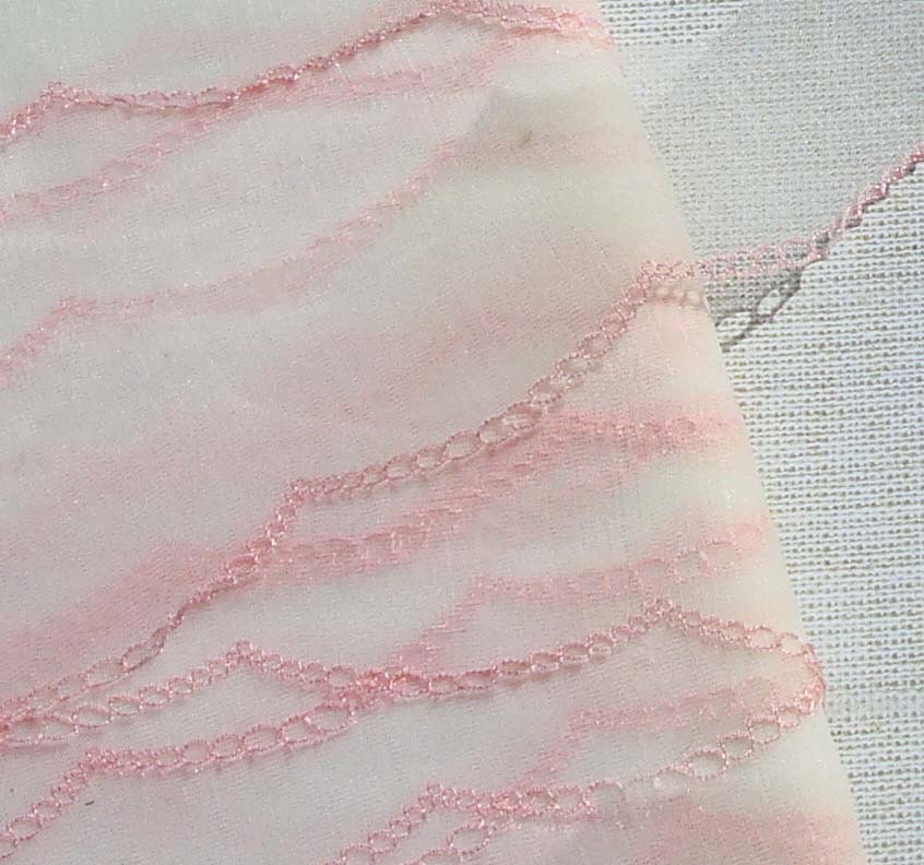Vintage Lace Trim Scalloped Trim Bright Pink Edge 2 Yards