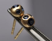 blue sapphire earrings- 18k gold