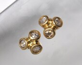 Anemone rose cut diamond earrings - 18k gold