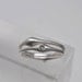 Wave ring pair - sterling silver & diamond rings
