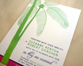 SAMPLE Palm Tree Wedding Invitations