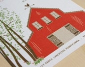 SAMPLE Red Barn Wedding Invitation