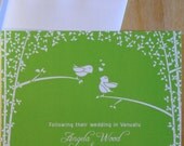 SAMPLE Love Birds Wedding Invitation
