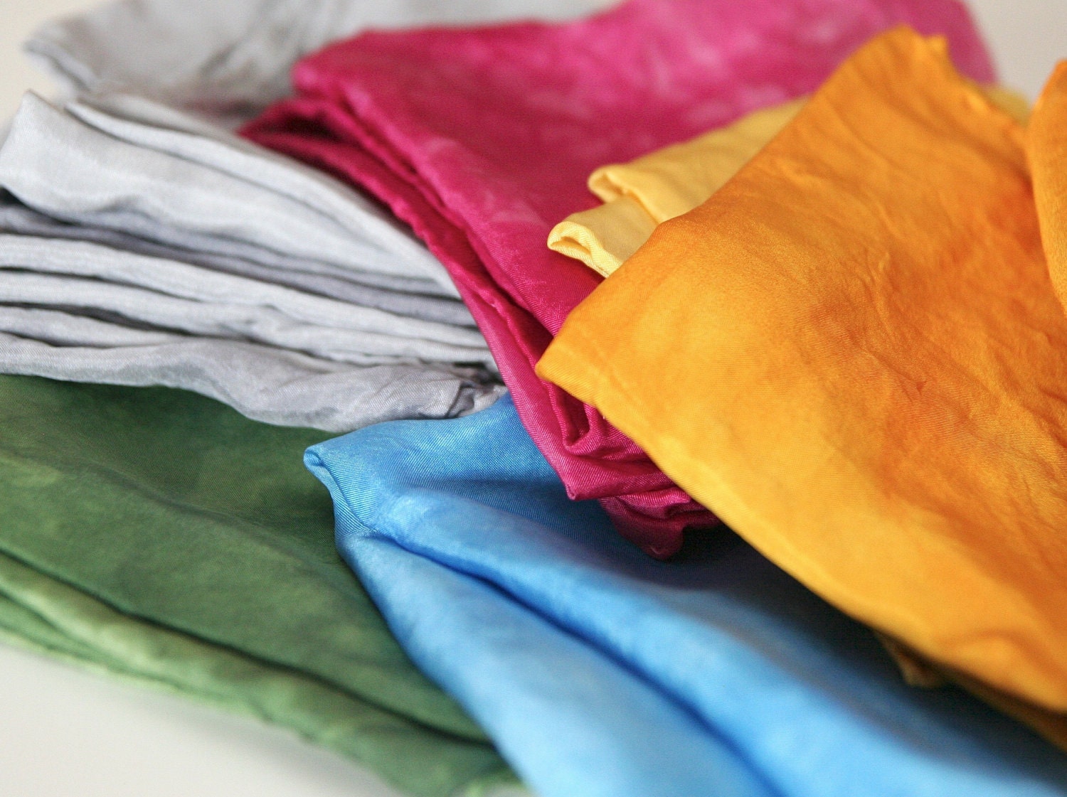 single play silk - 21x21 square - hand-dyed - you choose colors