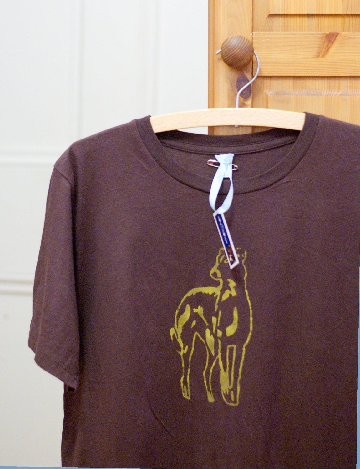 Lurcher dog mens T-shirt