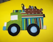 Dump Truck Patchwork Crinkle Taggie Toy pdf Pattern and Tutorial with a Immediate download e-file