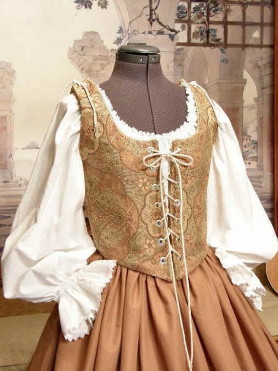 Renaissance Wench or Maiden Bodice and Skirt, Gown or Dress