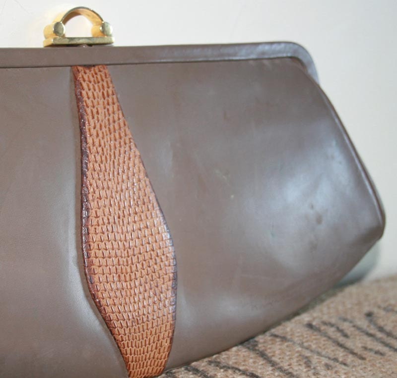 vintage snakeskin clutch