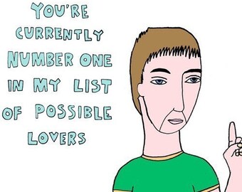 Lover Card - You're currently number one BOY VERSION