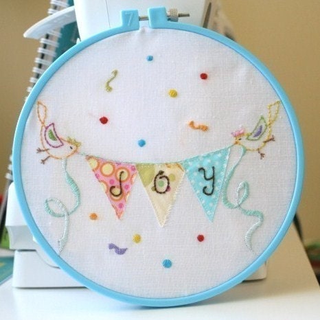 Embroidery pattern 1.  Joy