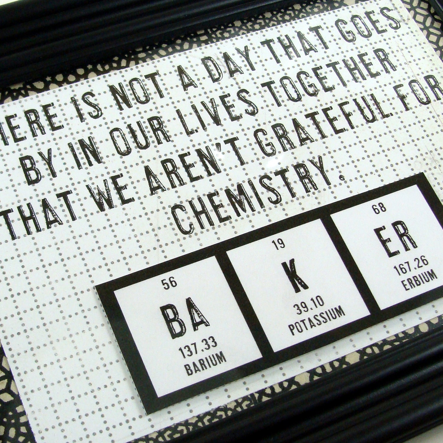 Personalized Chemistry Sign Periodic Table Wedding or Anniversary - Romancing the Geek