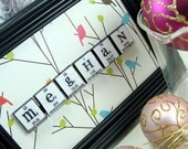 Chemistry Periodic Table Personalized Woman Name Sign - 6 Tiles