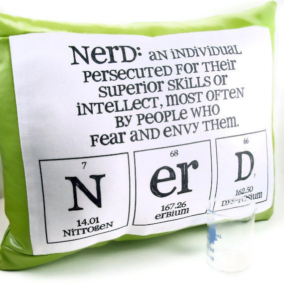 Chemistry Nerd Pillow - Green Pleather