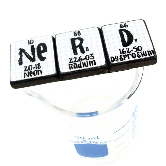 Chemistry Lab Coat Brooch Periodic Table Jewelry Personalized Handmade Men or Women -Nerd