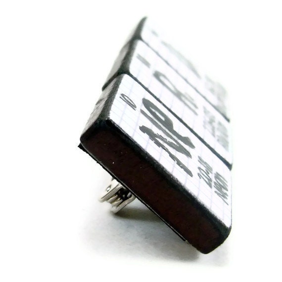 Chemistry Lab Coat Brooch Periodic Table Jewelry Personalized Handmade Men or Women -Nerd