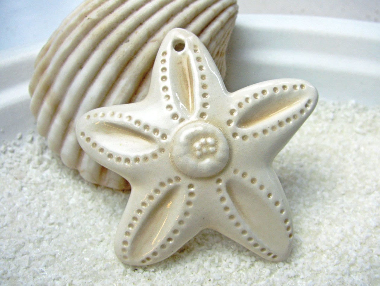 Starfish Pendants on Starfish Pendant Hand Sculpted Clay By Tinafrancisdesigns On Etsy