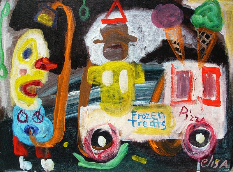 Ice Cream Man Visionary Art Brut RAW Outsider Elisa