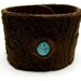 Peak-a-boo Turquoise Recycled Leather Cuff