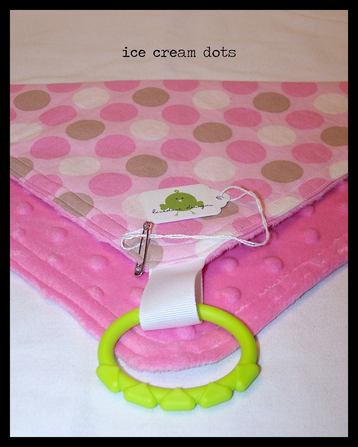 Ice Cream Dots Loviedovie - Super Soft Mini Security Blanket