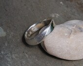 Curved Forged Band Mans in sterling 5mm